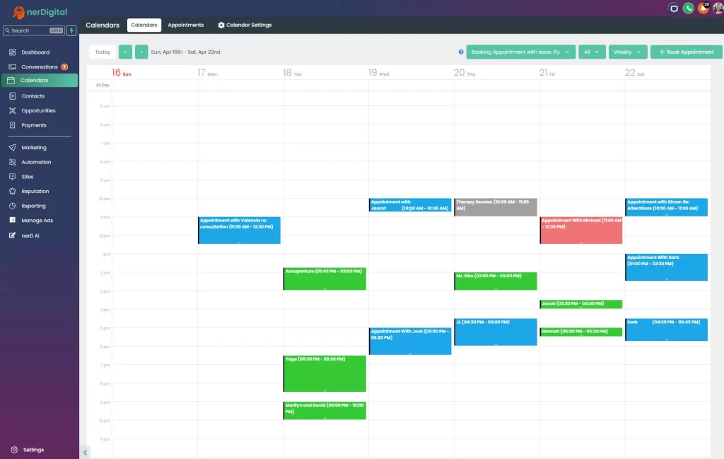 nerDigital All-in-One Business Growth CRM Appointment Booking System