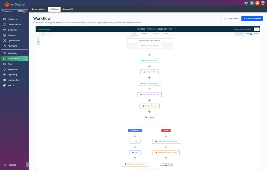 nerDigital All-in-One Business Growth CRM Automation and Workflows