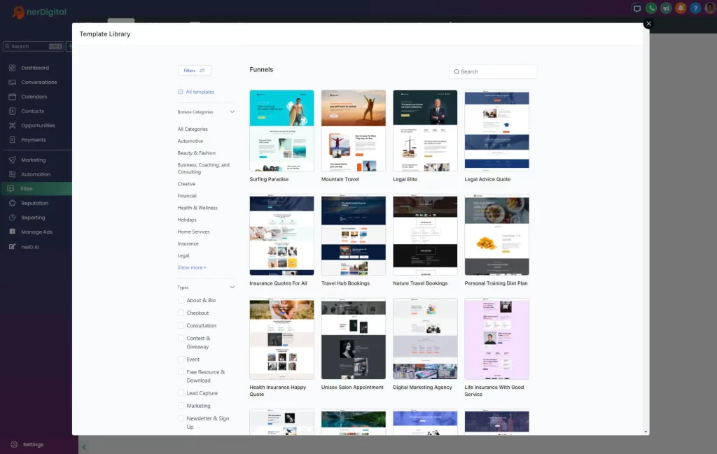 nerDigital All-in-One Business Growth CRM Funnels and Websites